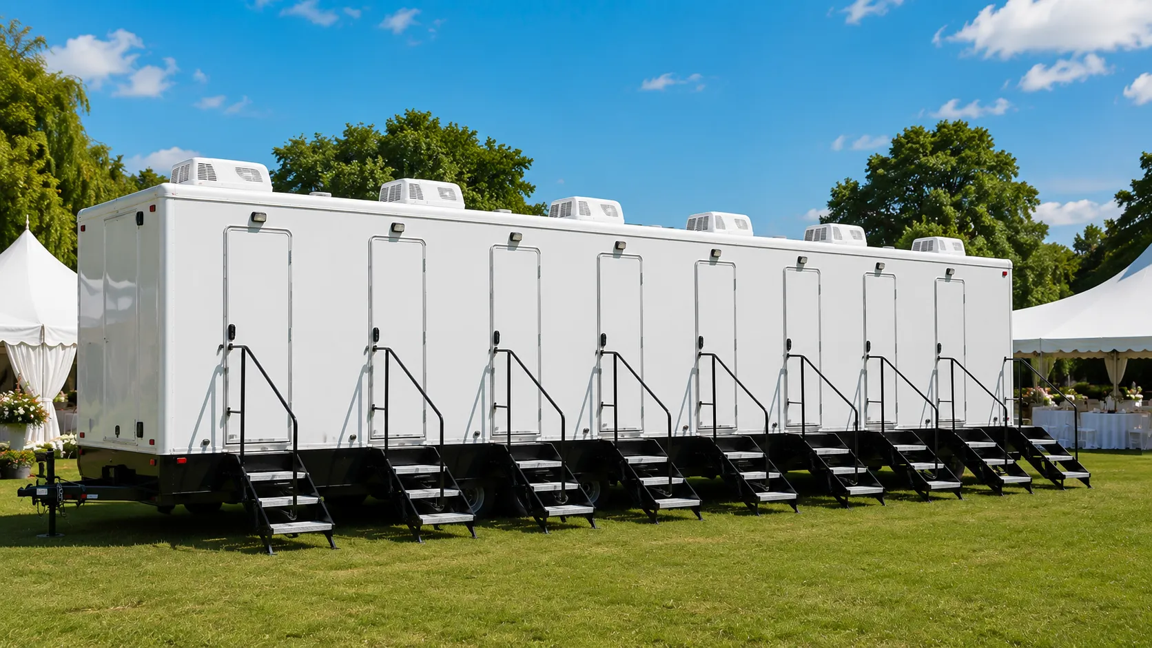 8 Stall Restroom Trailer in Georgetown, TX